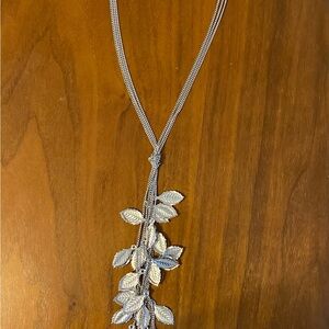 Elegant Silver Leaf Necklace